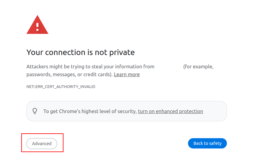 browser warning