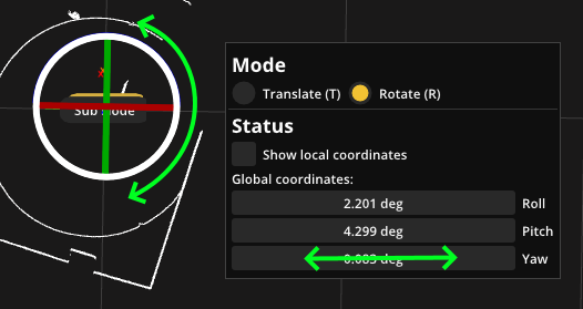 yaw rotating