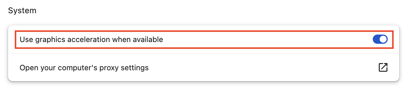 Use graphics acceleration when available