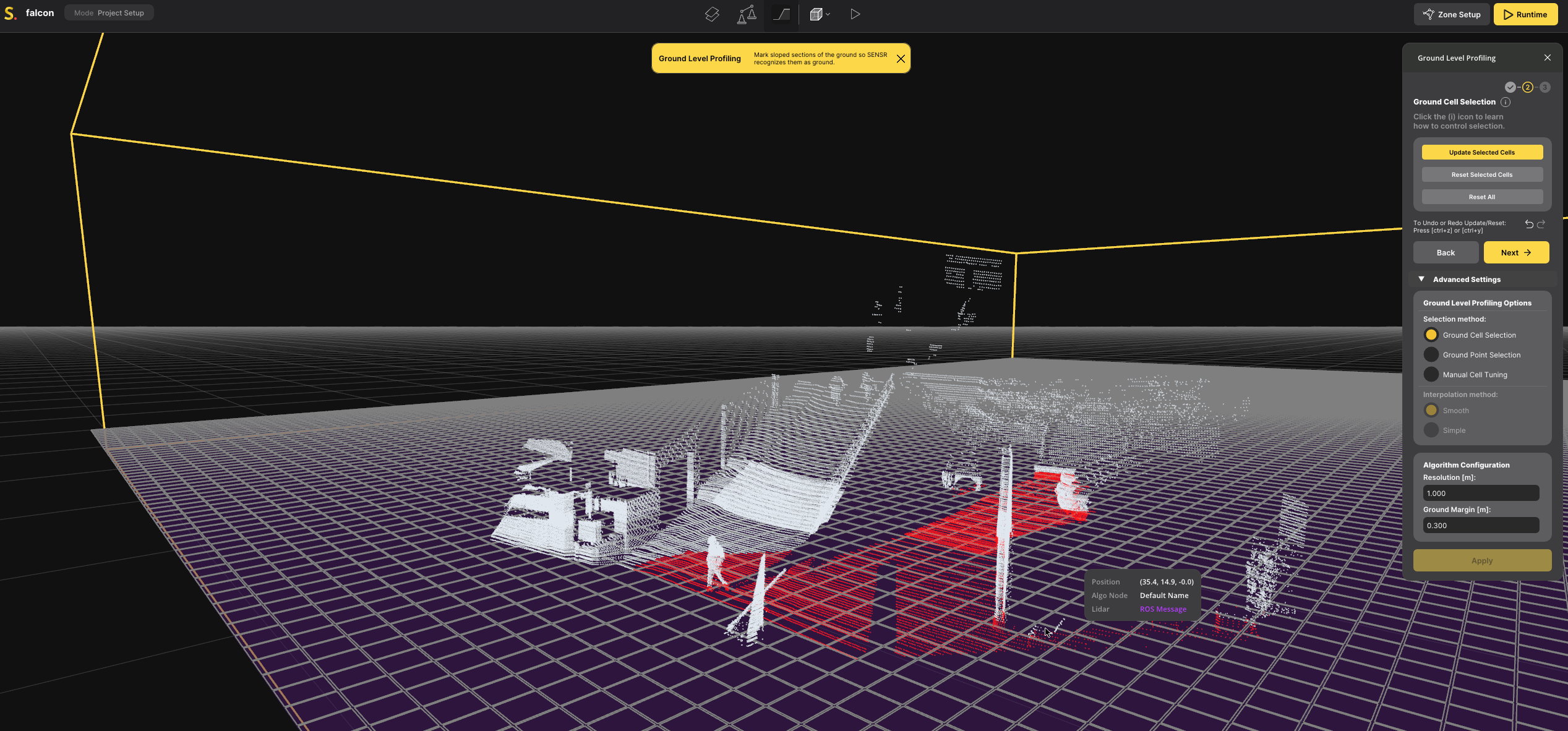 ground profiling start