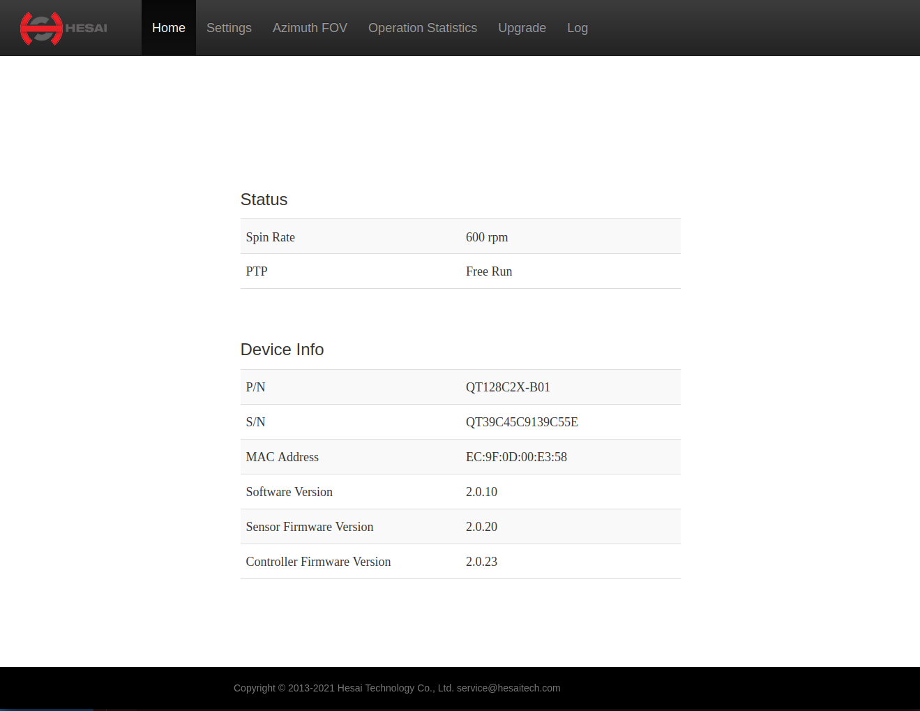 hesai-console-start